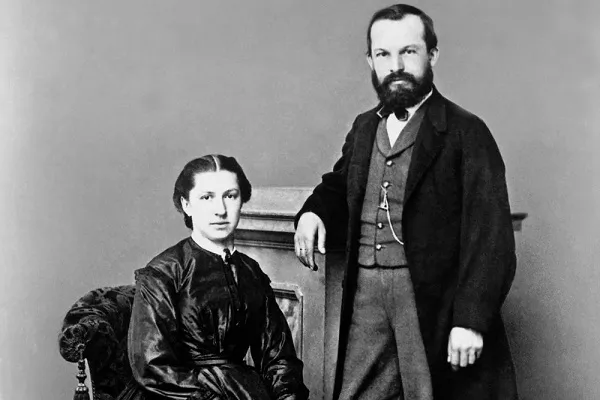 Gottlieb Daimler og hans kone Emma Kurz, 1875